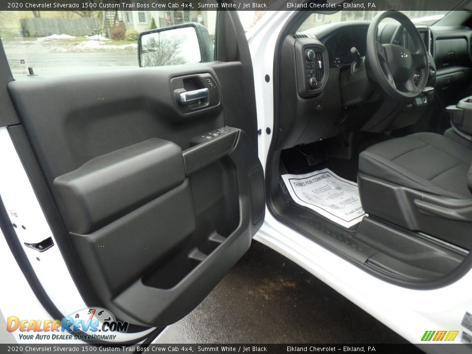 2020 Chevrolet Silverado 1500 Custom Trail Boss Crew Cab 4x4 Summit White / Jet Black Photo #14