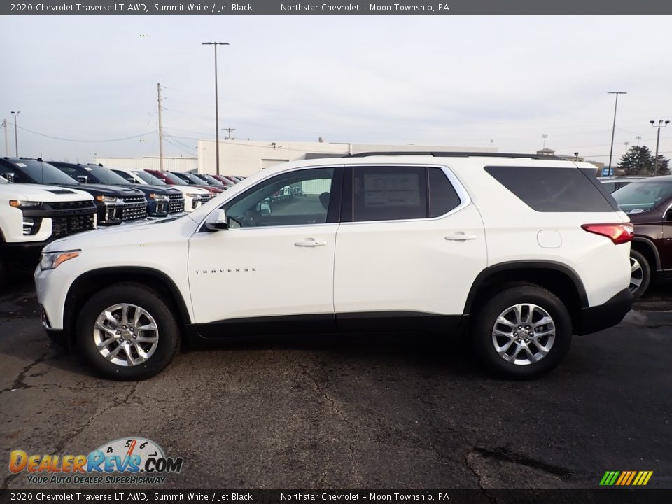 Summit White 2020 Chevrolet Traverse LT AWD Photo #2