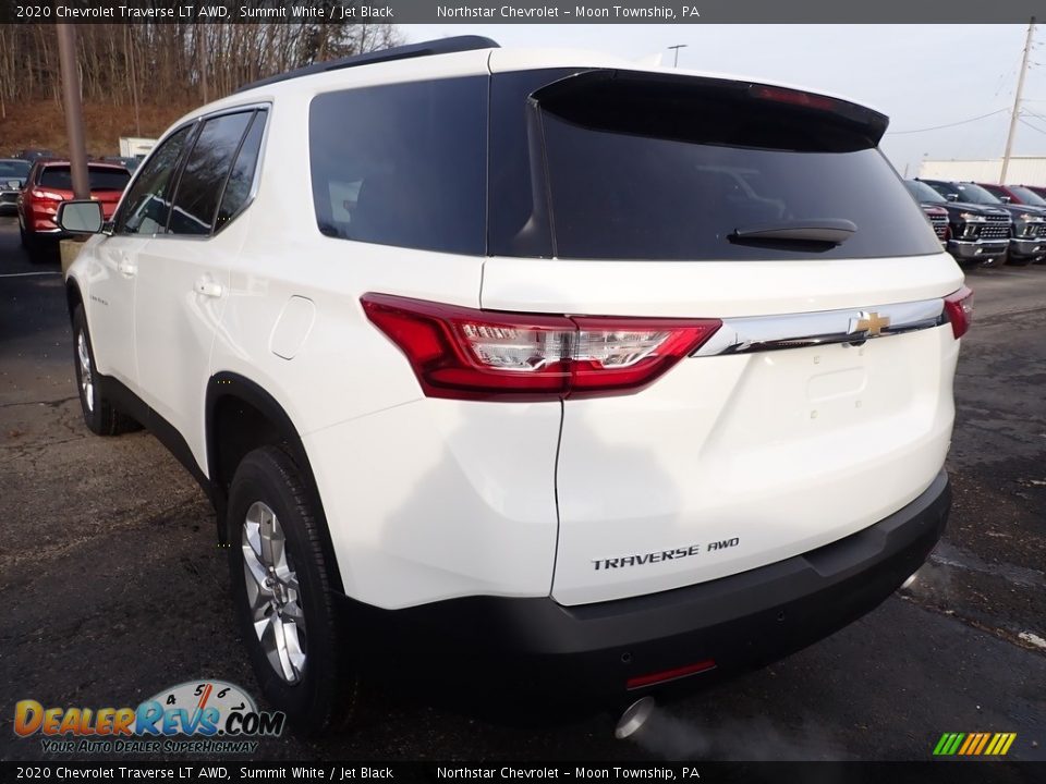 2020 Chevrolet Traverse LT AWD Summit White / Jet Black Photo #3