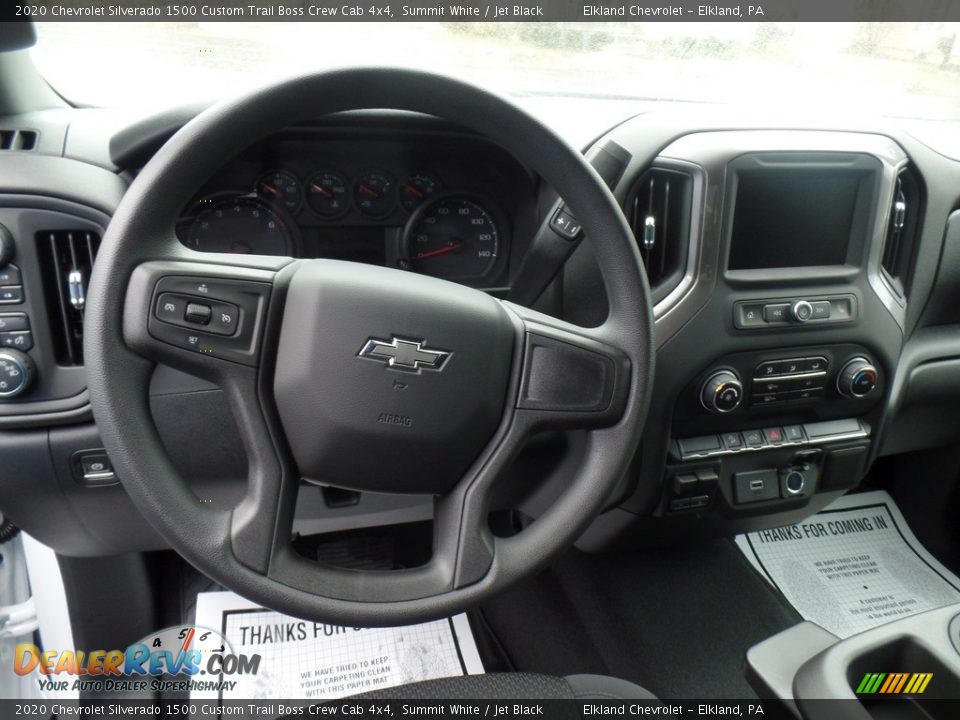 2020 Chevrolet Silverado 1500 Custom Trail Boss Crew Cab 4x4 Summit White / Jet Black Photo #19