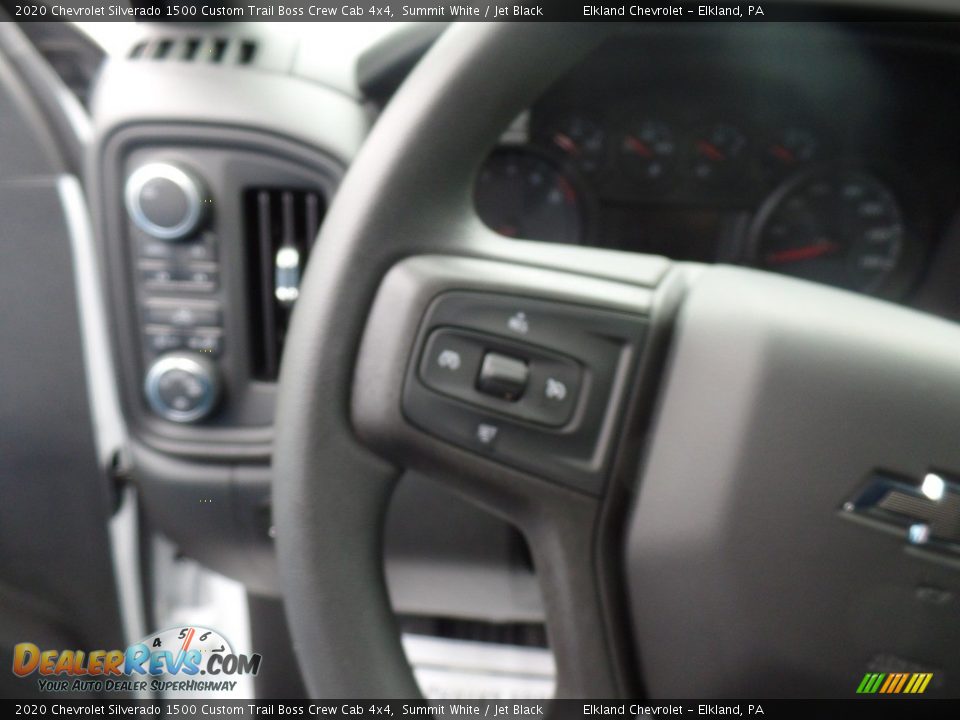 2020 Chevrolet Silverado 1500 Custom Trail Boss Crew Cab 4x4 Summit White / Jet Black Photo #20