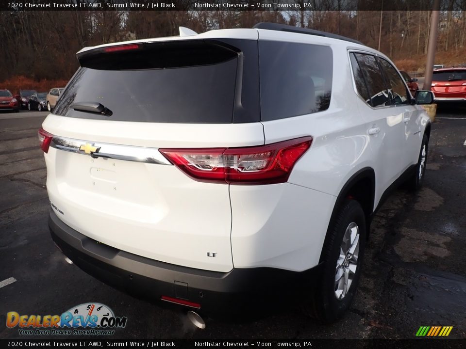 2020 Chevrolet Traverse LT AWD Summit White / Jet Black Photo #5