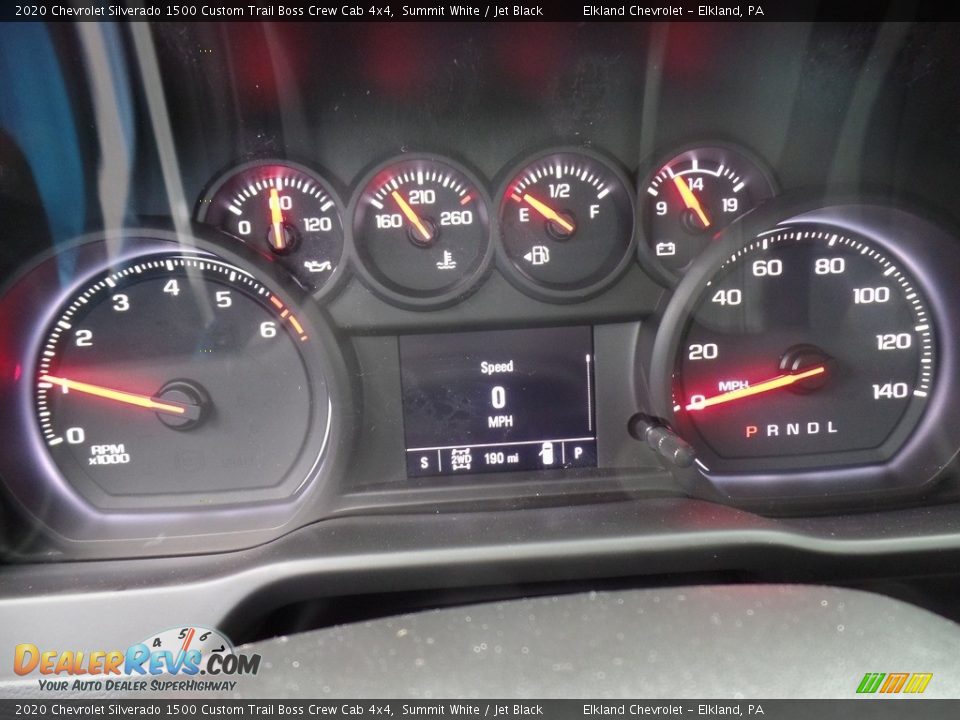 2020 Chevrolet Silverado 1500 Custom Trail Boss Crew Cab 4x4 Summit White / Jet Black Photo #24