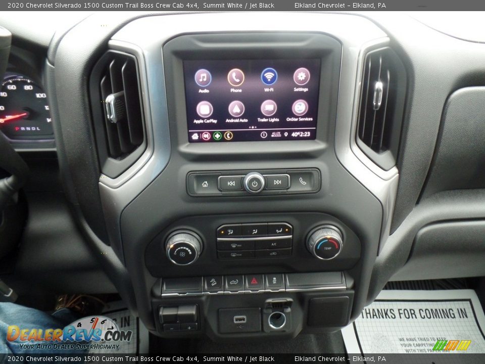 2020 Chevrolet Silverado 1500 Custom Trail Boss Crew Cab 4x4 Summit White / Jet Black Photo #25