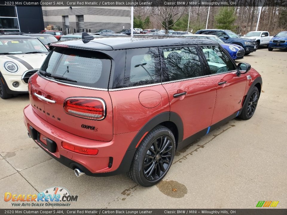 2020 Mini Clubman Cooper S All4 Coral Red Metallic / Carbon Black Lounge Leather Photo #2