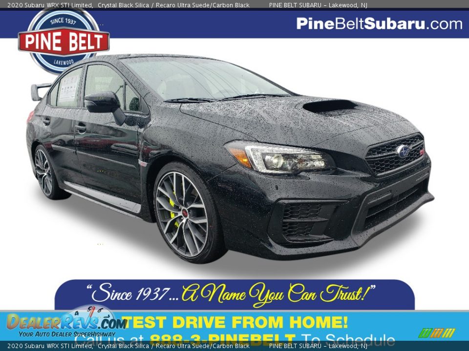 2020 Subaru WRX STI Limited Crystal Black Silica / Recaro Ultra Suede/Carbon Black Photo #1