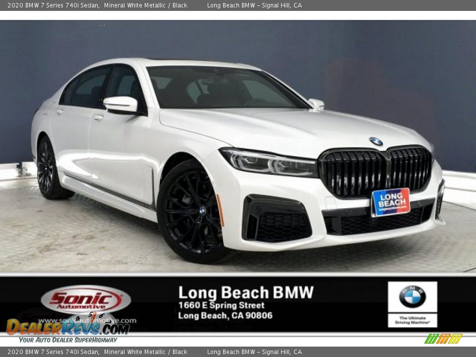 2020 BMW 7 Series 740i Sedan Mineral White Metallic / Black Photo #1