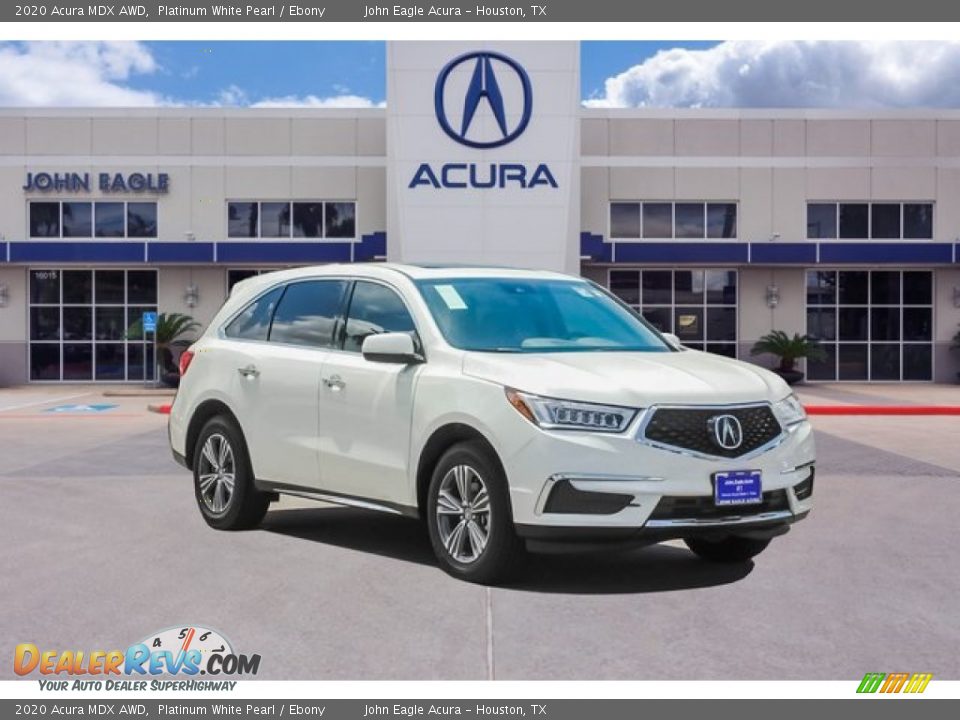 2020 Acura MDX AWD Platinum White Pearl / Ebony Photo #1