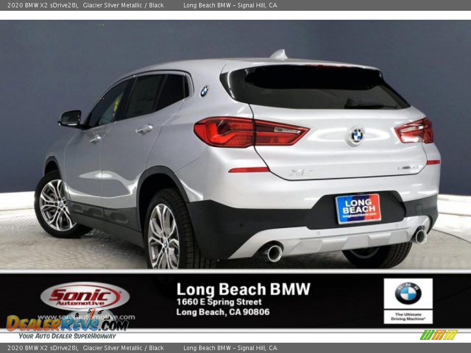 2020 BMW X2 sDrive28i Glacier Silver Metallic / Black Photo #2