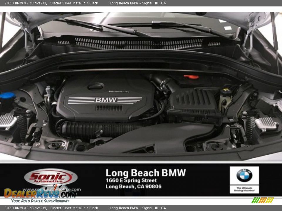2020 BMW X2 sDrive28i Glacier Silver Metallic / Black Photo #8
