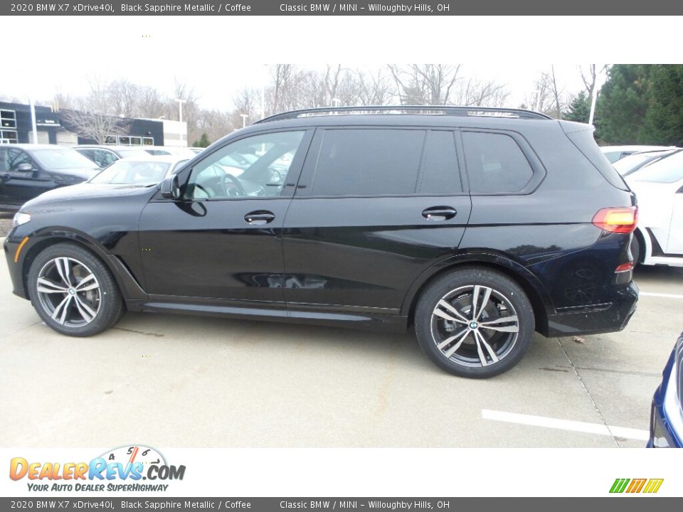 2020 BMW X7 xDrive40i Black Sapphire Metallic / Coffee Photo #5