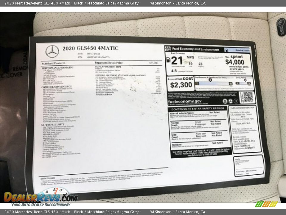 2020 Mercedes-Benz GLS 450 4Matic Black / Macchiato Beige/Magma Gray Photo #10