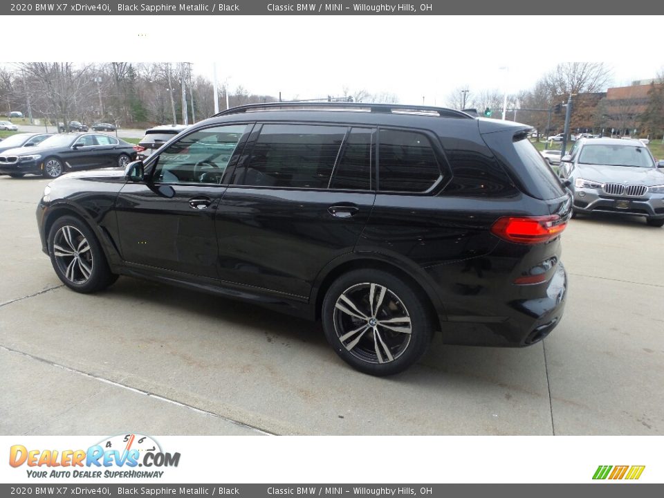 2020 BMW X7 xDrive40i Black Sapphire Metallic / Black Photo #5