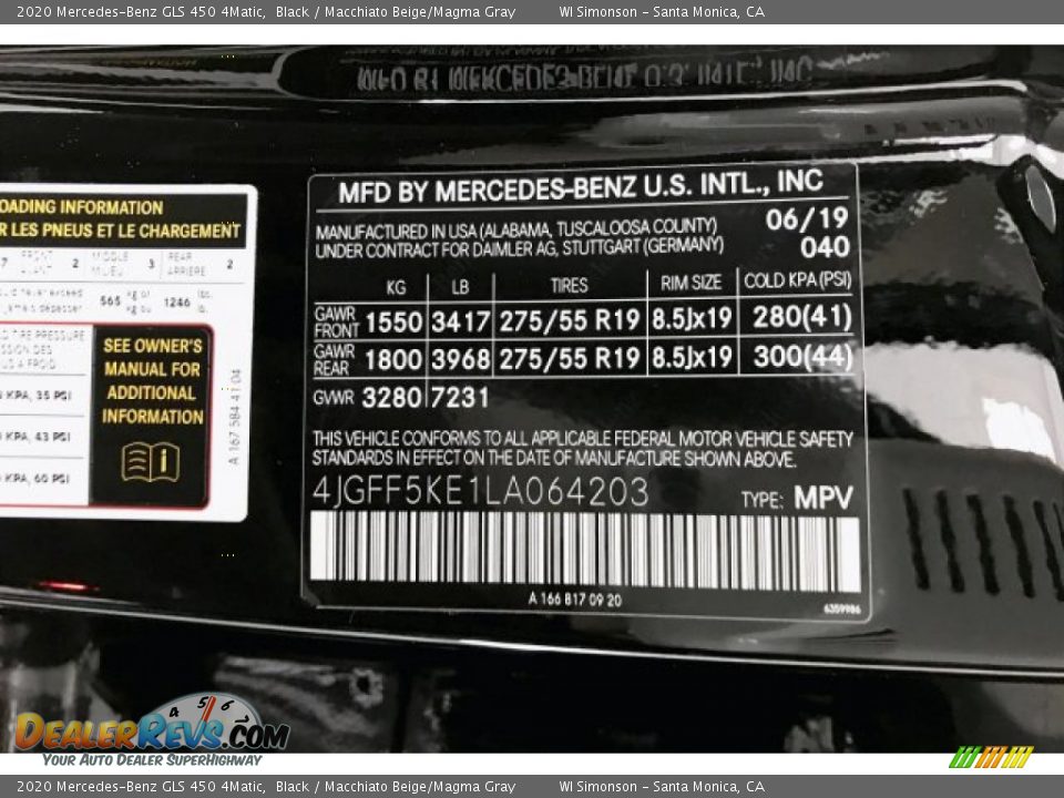 2020 Mercedes-Benz GLS 450 4Matic Black / Macchiato Beige/Magma Gray Photo #11