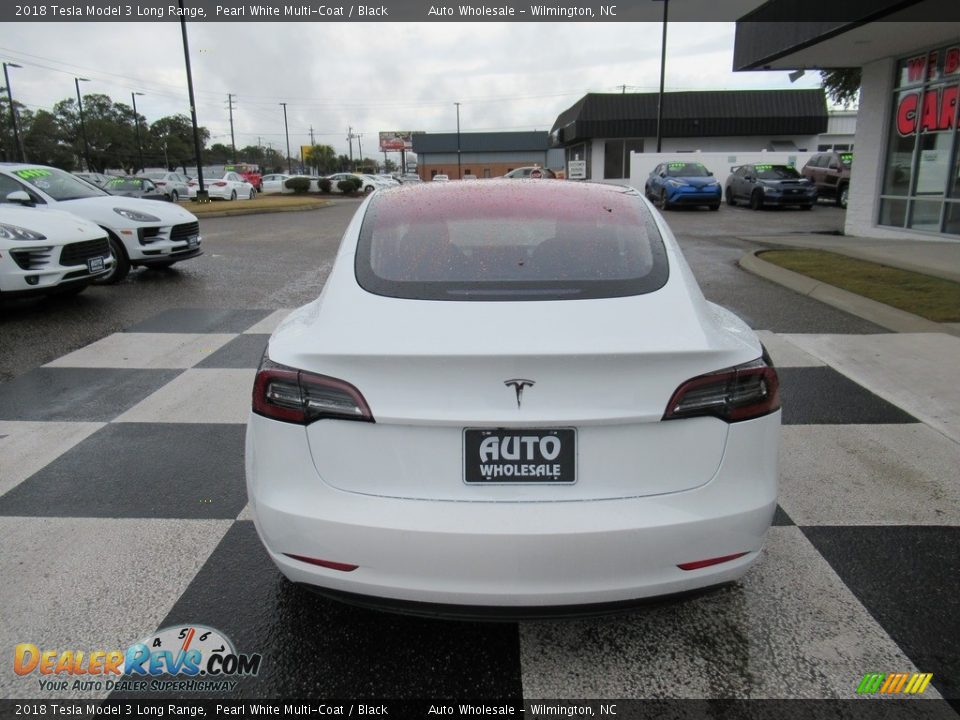 2018 Tesla Model 3 Long Range Pearl White Multi-Coat / Black Photo #4