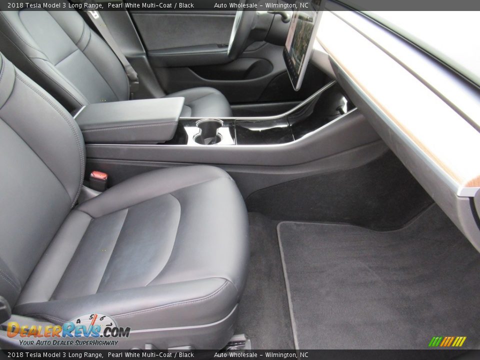 2018 Tesla Model 3 Long Range Pearl White Multi-Coat / Black Photo #13