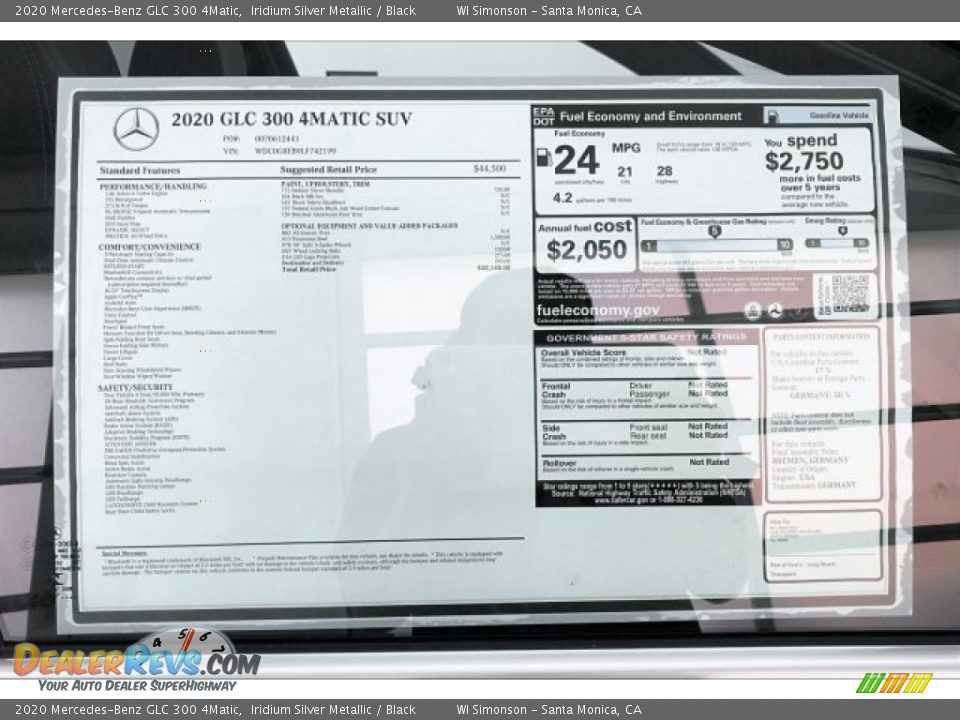 2020 Mercedes-Benz GLC 300 4Matic Iridium Silver Metallic / Black Photo #10