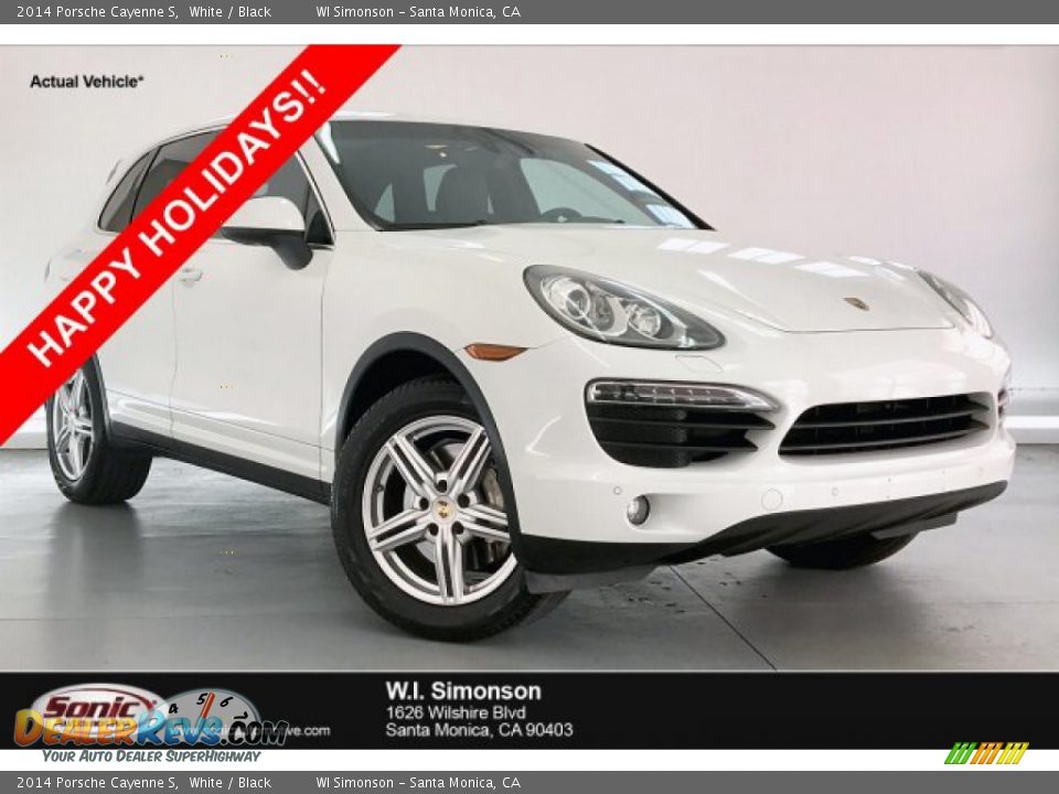 2014 Porsche Cayenne S White / Black Photo #1