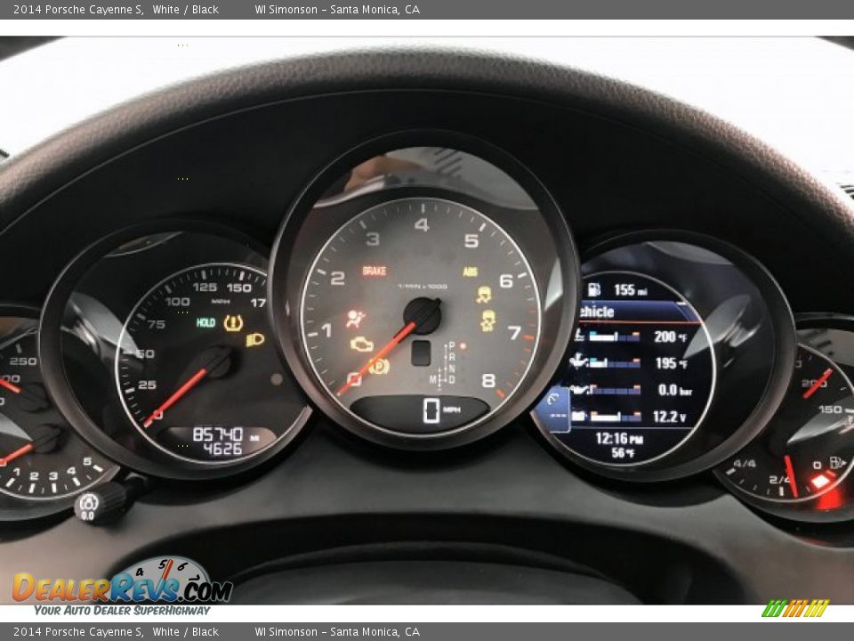 2014 Porsche Cayenne S White / Black Photo #20