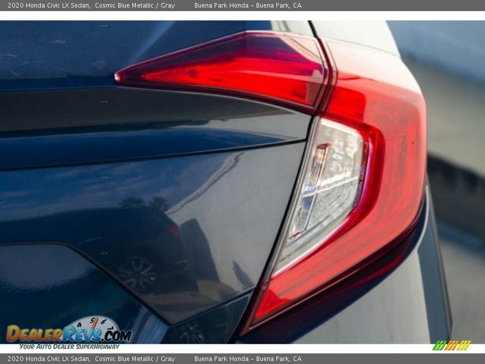 2020 Honda Civic LX Sedan Cosmic Blue Metallic / Gray Photo #8
