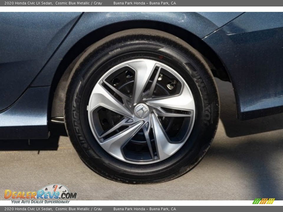 2020 Honda Civic LX Sedan Cosmic Blue Metallic / Gray Photo #13