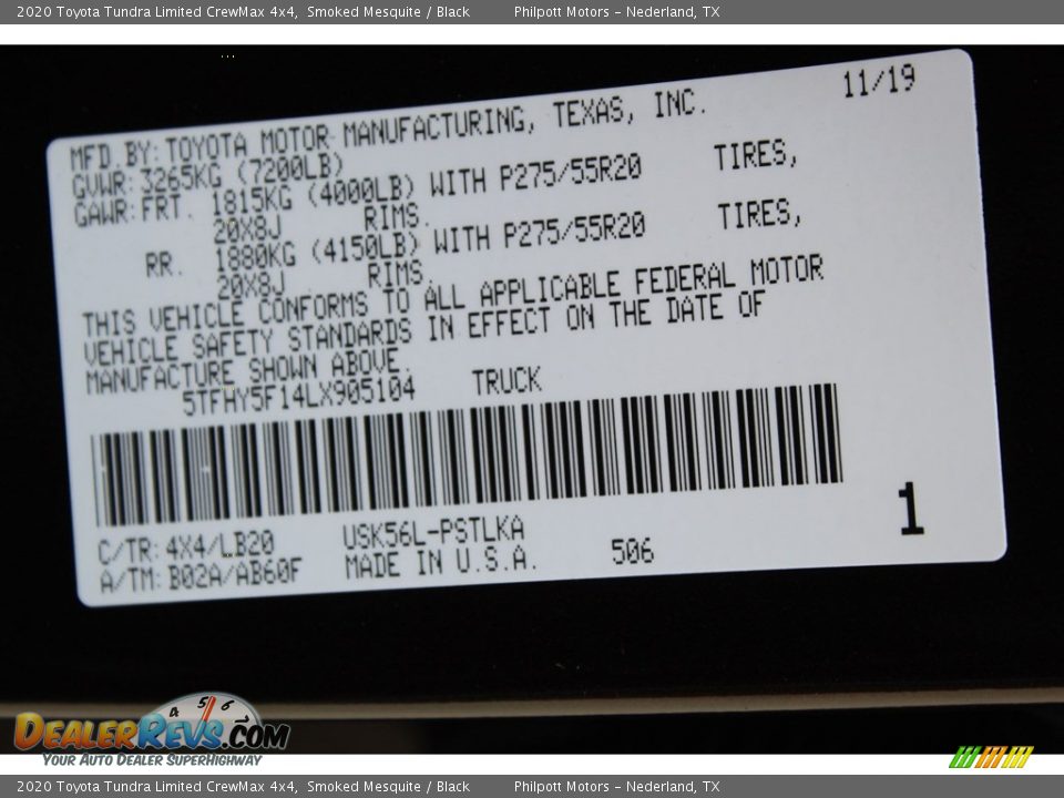 2020 Toyota Tundra Limited CrewMax 4x4 Smoked Mesquite / Black Photo #25