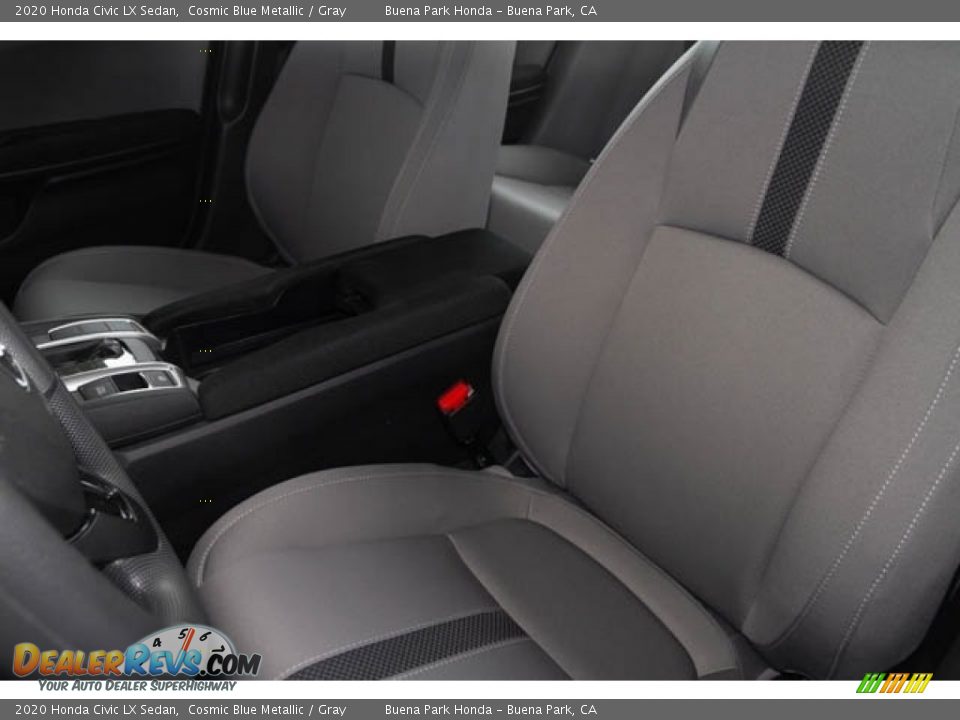 2020 Honda Civic LX Sedan Cosmic Blue Metallic / Gray Photo #23