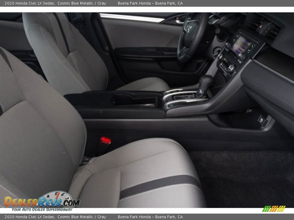2020 Honda Civic LX Sedan Cosmic Blue Metallic / Gray Photo #28