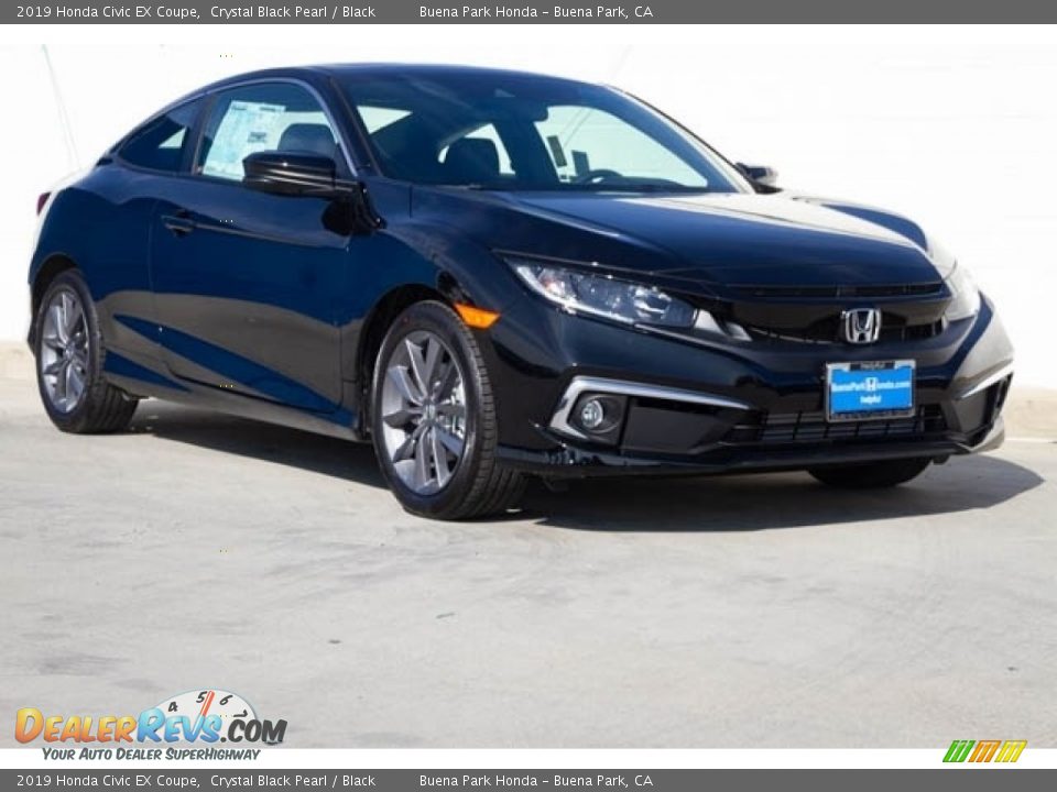 2019 Honda Civic EX Coupe Crystal Black Pearl / Black Photo #1