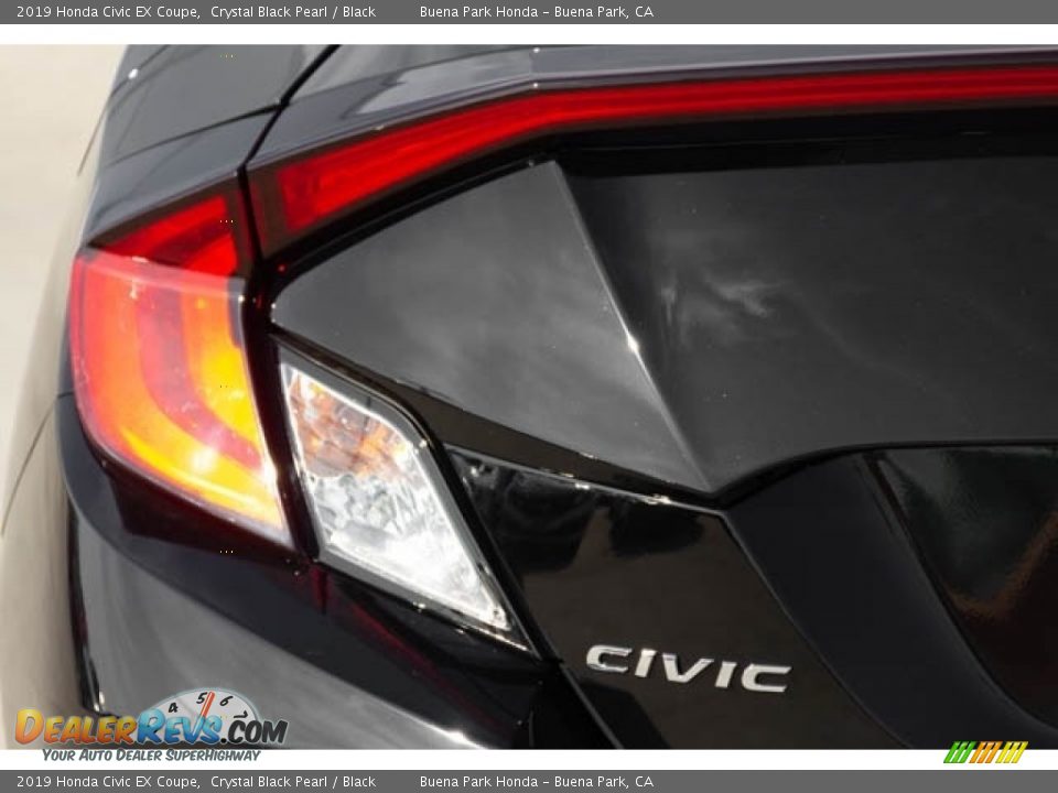 2019 Honda Civic EX Coupe Crystal Black Pearl / Black Photo #6