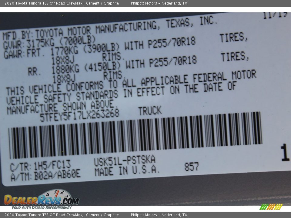 2020 Toyota Tundra TSS Off Road CrewMax Cement / Graphite Photo #23