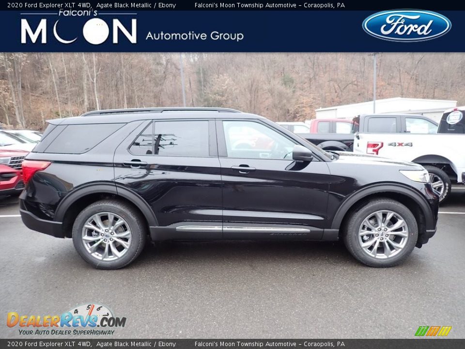 2020 Ford Explorer XLT 4WD Agate Black Metallic / Ebony Photo #1