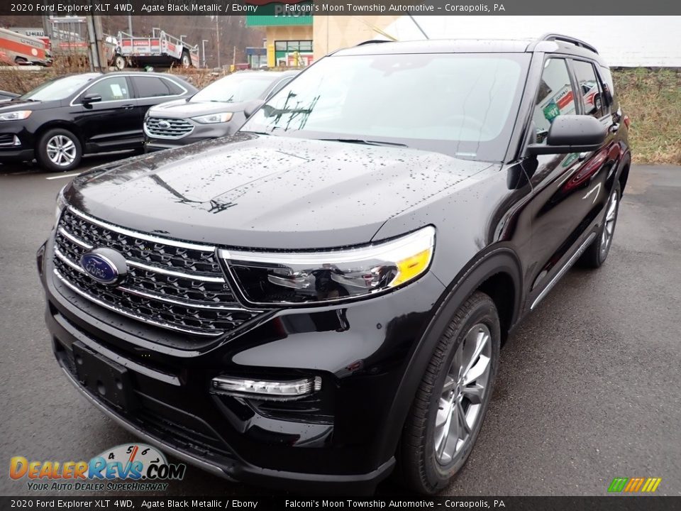 2020 Ford Explorer XLT 4WD Agate Black Metallic / Ebony Photo #4