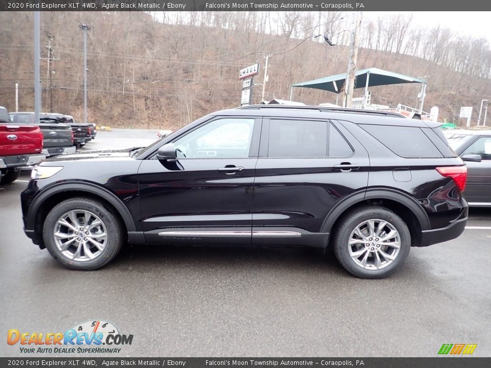 2020 Ford Explorer XLT 4WD Agate Black Metallic / Ebony Photo #5