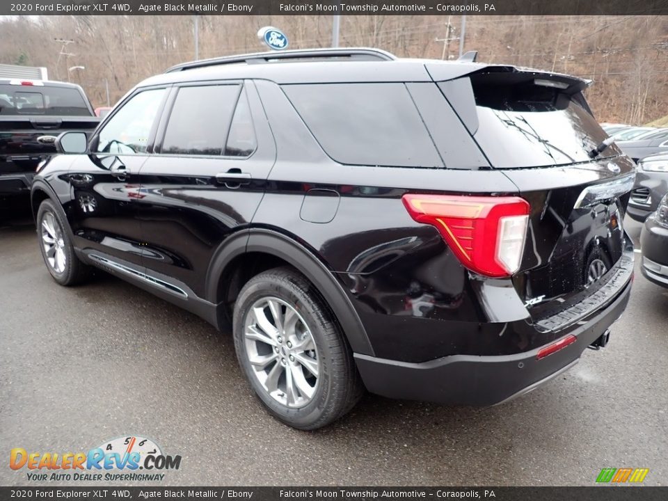 2020 Ford Explorer XLT 4WD Agate Black Metallic / Ebony Photo #6