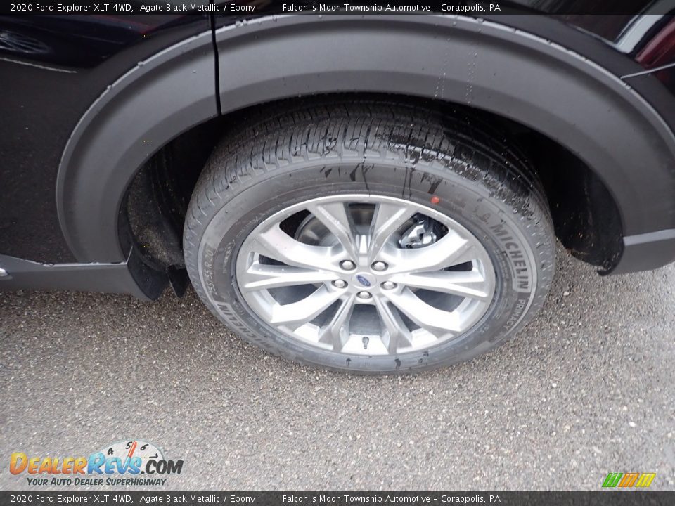 2020 Ford Explorer XLT 4WD Agate Black Metallic / Ebony Photo #7