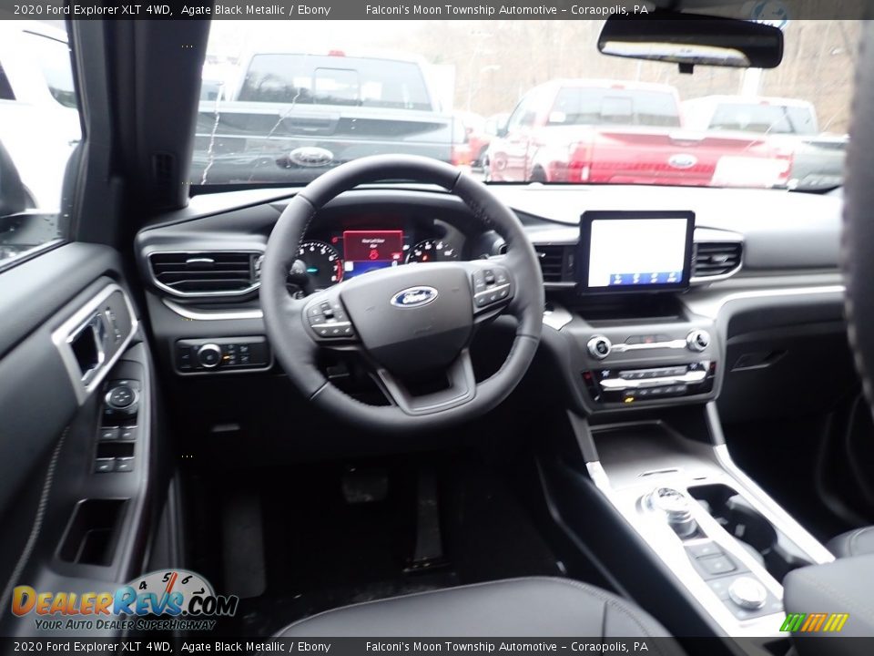 2020 Ford Explorer XLT 4WD Agate Black Metallic / Ebony Photo #9