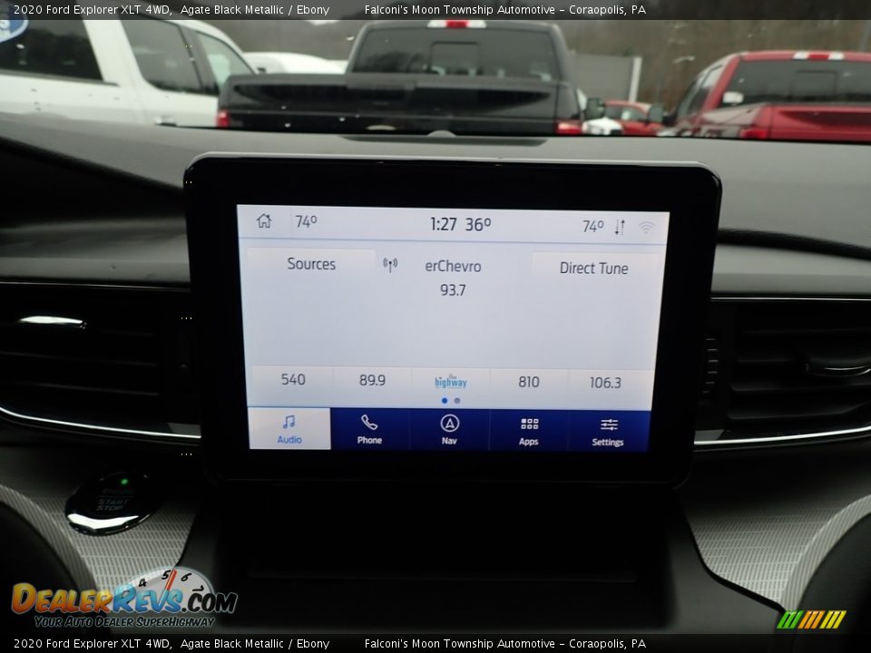 2020 Ford Explorer XLT 4WD Agate Black Metallic / Ebony Photo #14