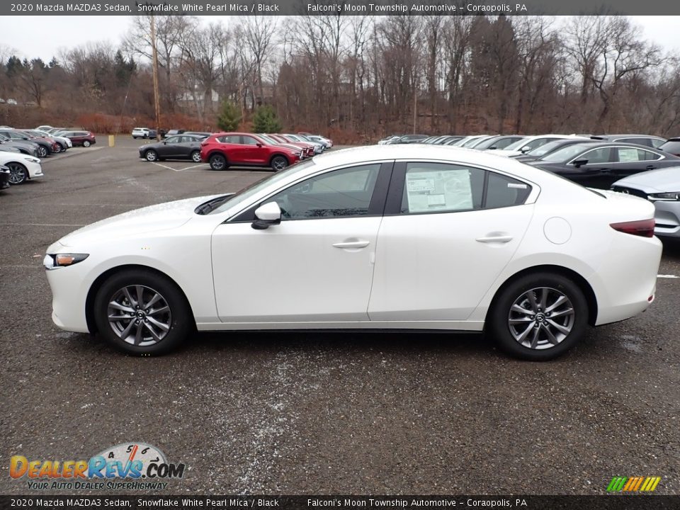 2020 Mazda MAZDA3 Sedan Snowflake White Pearl Mica / Black Photo #6