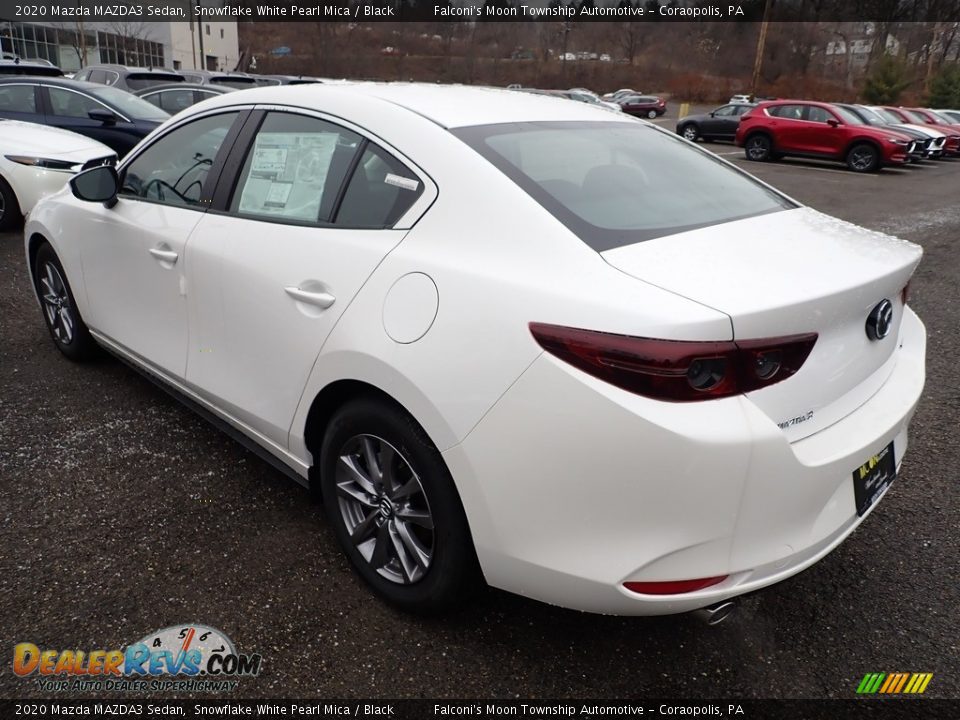 2020 Mazda MAZDA3 Sedan Snowflake White Pearl Mica / Black Photo #7