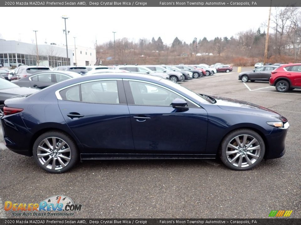 2020 Mazda MAZDA3 Preferred Sedan AWD Deep Crystal Blue Mica / Greige Photo #1