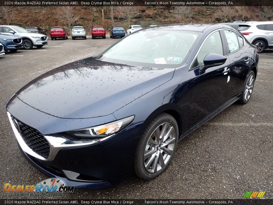 2020 Mazda MAZDA3 Preferred Sedan AWD Deep Crystal Blue Mica / Greige Photo #5