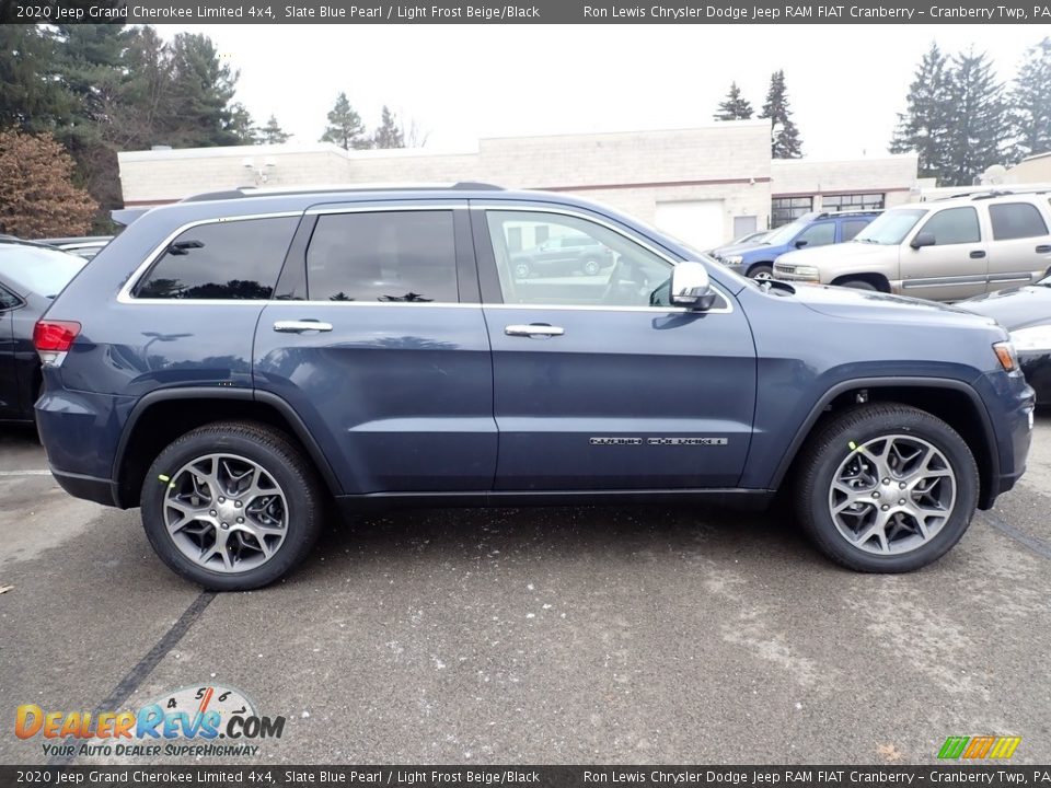 2020 Jeep Grand Cherokee Limited 4x4 Slate Blue Pearl / Light Frost Beige/Black Photo #6