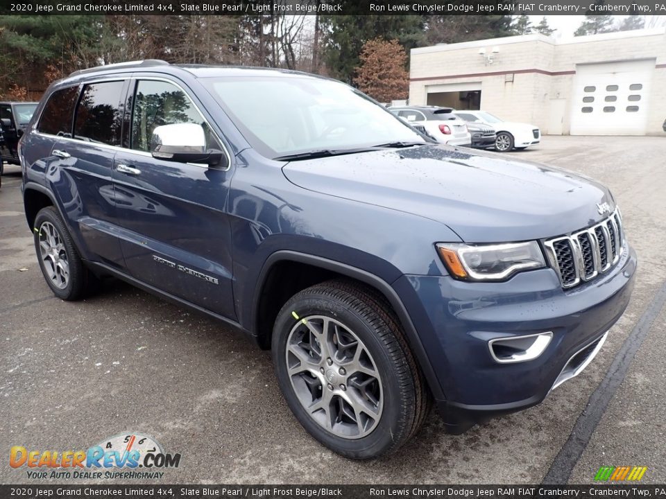 2020 Jeep Grand Cherokee Limited 4x4 Slate Blue Pearl / Light Frost Beige/Black Photo #7