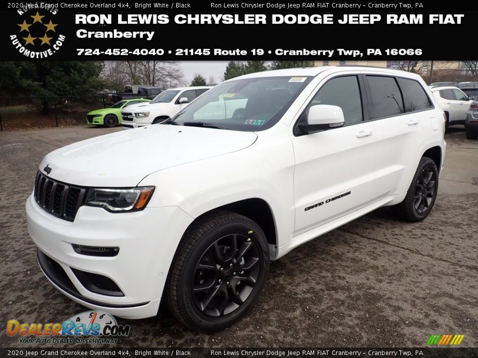 2020 Jeep Grand Cherokee Overland 4x4 Bright White / Black Photo #1