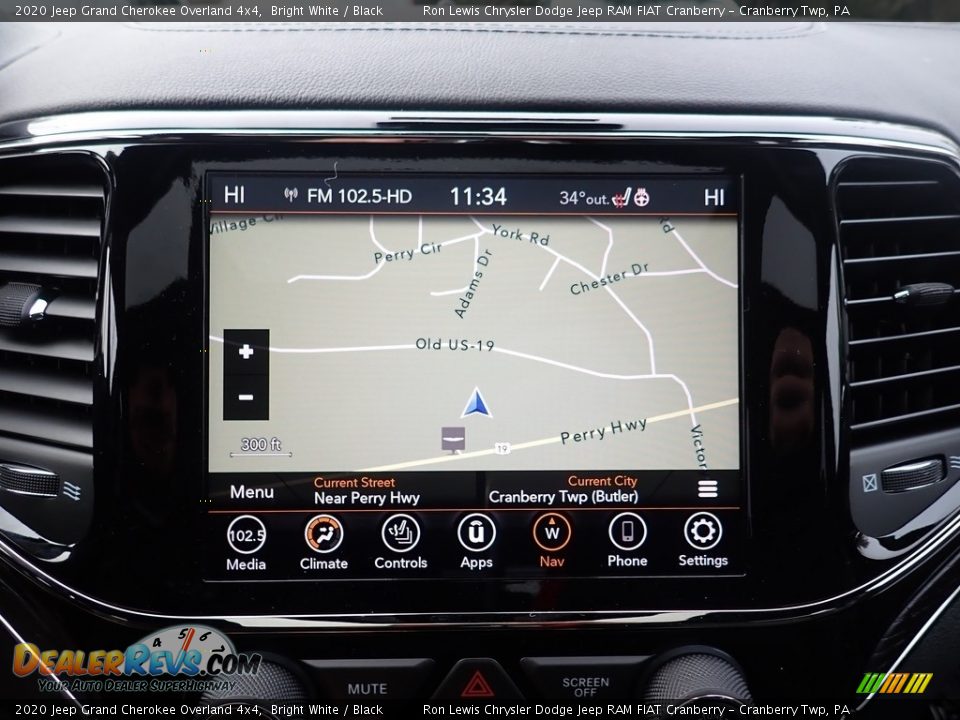 2020 Jeep Grand Cherokee Overland 4x4 Bright White / Black Photo #18