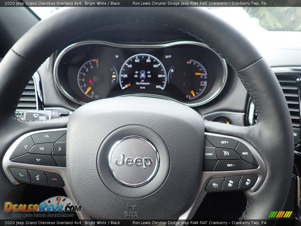 2020 Jeep Grand Cherokee Overland 4x4 Bright White / Black Photo #20