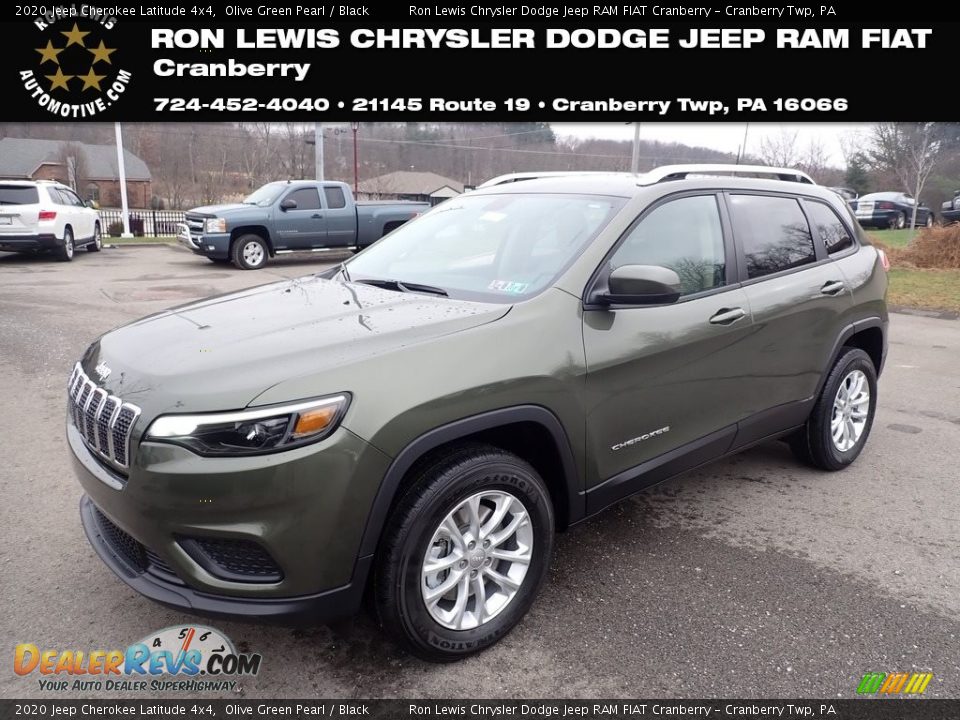 2020 Jeep Cherokee Latitude 4x4 Olive Green Pearl / Black Photo #1