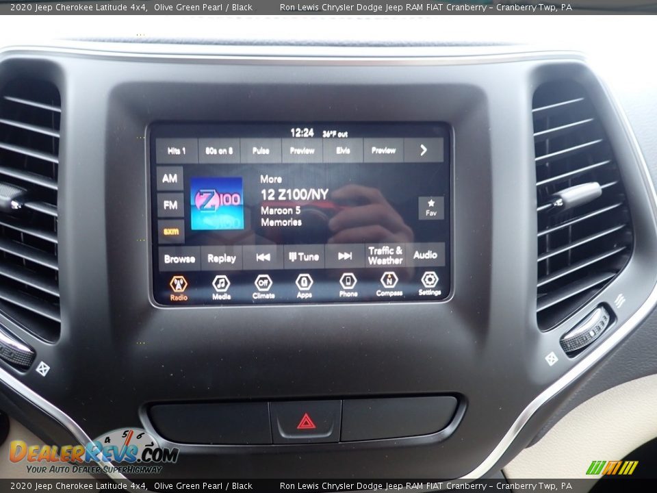 2020 Jeep Cherokee Latitude 4x4 Olive Green Pearl / Black Photo #16