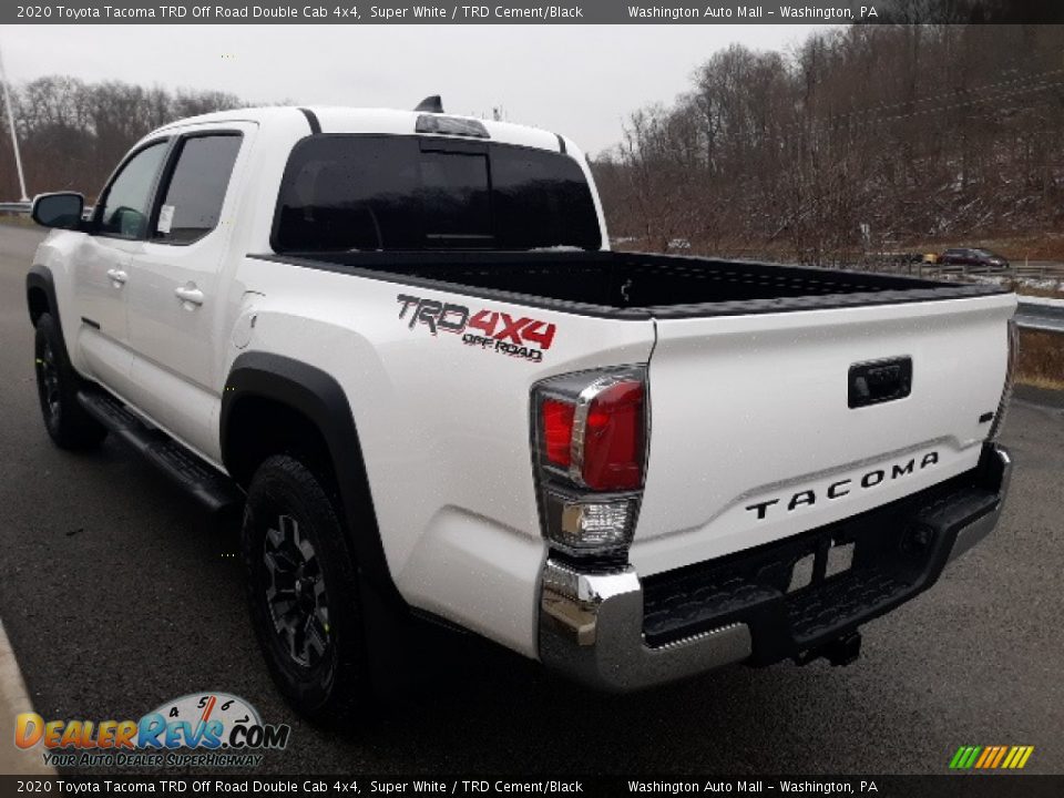 2020 Toyota Tacoma TRD Off Road Double Cab 4x4 Super White / TRD Cement/Black Photo #2